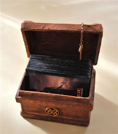Baule antico per deck MTG - Old cest MTG deck box